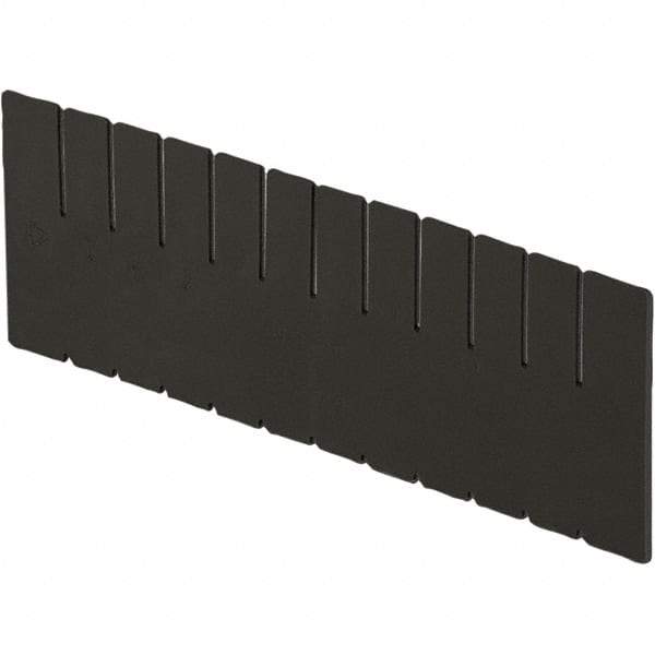 LEWISBins+ - 11-1/4" High, Black Bin Divider - Use with DC3120, Long Side Measures 11.3" Tall - Benchmark Tooling