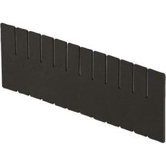 LEWISBins+ - 11-1/4" High, Black Bin Divider - Use with DC3120, Long Side Measures 11.3" Tall - Benchmark Tooling