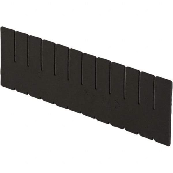 LEWISBins+ - 5-3/8" High, Black Bin Divider - Use with DC2060, Short Side Measures 5.4" Tall - Benchmark Tooling