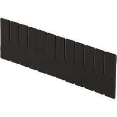 LEWISBins+ - 4-3/8" High, Black Bin Divider - Use with DC2050, Long Side Measures 4.4" Tall - Benchmark Tooling