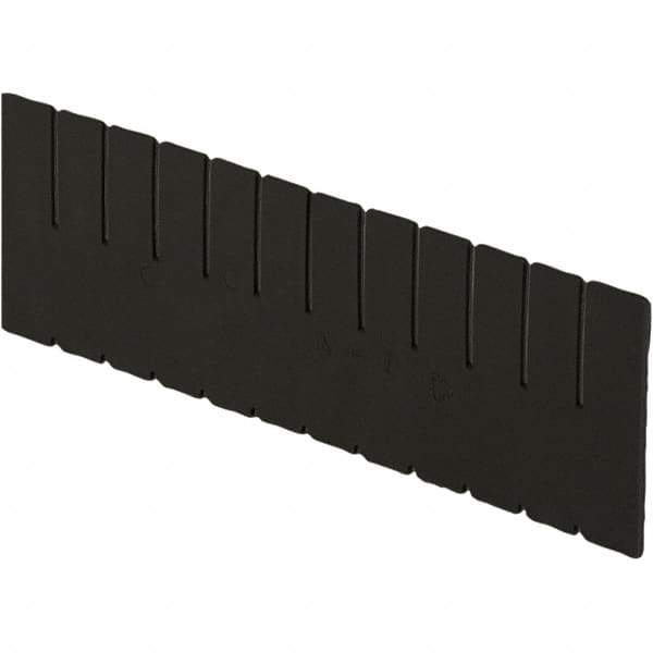 LEWISBins+ - 5-3/8" High, Black Bin Divider - Use with DC2060, Long Side Measures 5.4" Tall - Benchmark Tooling