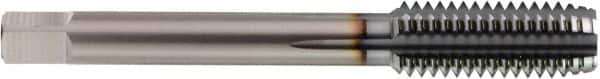 OSG - M14x2.00 Metric Coarse 6 Flute TiCN Finish Solid Carbide Straight Flute Machine Tap - Modified Bottoming, Right Hand Thread, 88mm OAL, 42mm Thread Length, H4 Limit, Oversize - Exact Industrial Supply