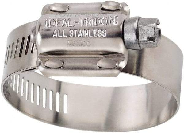 IDEAL TRIDON - SAE Size 462, 3-3/4 to 4-5/8" Diam, Stainless Steel High Torque Worm Drive Clamp - 5/8" Wide, Material Grade 304, Series 60 - Benchmark Tooling