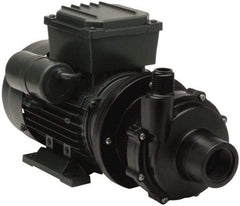 Finish Thompson - Permanent Split Cap Motor, 115 Volt, 2.4 Amp, 1 Phase, 1/4 HP, 3500 RPM, Carbon Filled PVDF Straight Pump - 1 Inch Inlet, 1/2 Inch Outlet, 12.6 Max Head psi, Carbon Filled PVDF Impeller, Ceramic Shaft, FKM Seal - Benchmark Tooling
