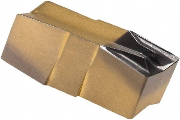 Iscar - 486030GIF Grade IC8250, 4.86mm Cutting Width Carbide Grooving Insert - 13mm Max Depth of Cut, Neutral, 0.3mm Corner Radius, TiCN/Al2O3/TiN Finish - Benchmark Tooling