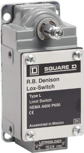 Square D - DPST, 2NO, 600 Volt Screw Terminal, Rotary Spring Return Actuator, General Purpose Limit Switch - 1, 2, 4, 12, 13 NEMA Rating, IP67 IPR Rating - Benchmark Tooling