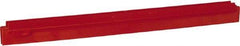 Vikan - 20" Rubber Blade Squeegee Refill - Double Edge, Red, Plastic Holder - Benchmark Tooling