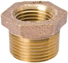 Value Collection - Class 125, 1 x 3/4" Internal Pipe, Red Brass Hex Bushing - MPT - Benchmark Tooling