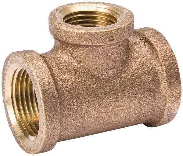 Value Collection - Class 125, 1 x 3/4" Internal Pipe, Red Brass Tee - MPT - Benchmark Tooling