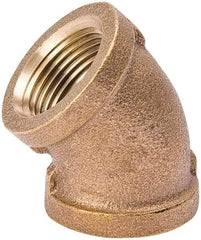Value Collection - Class 125, 1/2" Internal Pipe, Red Brass 45° Elbow - MPT - Benchmark Tooling