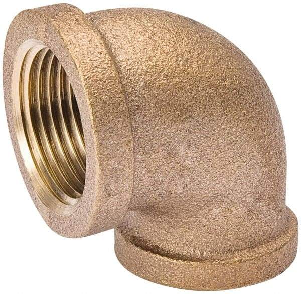 Value Collection - Class 125, 3/4 x 1/2" Internal Pipe, Red Brass 90° Elbow - MPT - Benchmark Tooling
