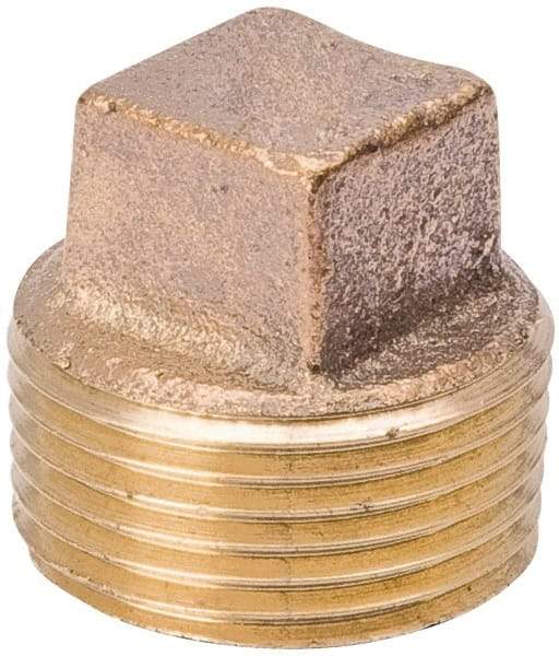 Value Collection - Class 125, 1" Internal Pipe, Red Brass Plug - MPT - Benchmark Tooling