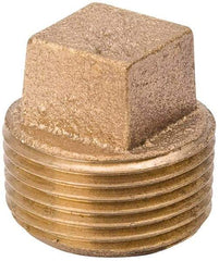 Value Collection - Class 125, 1/2" Internal Pipe, Red Brass Plug - MPT - Benchmark Tooling