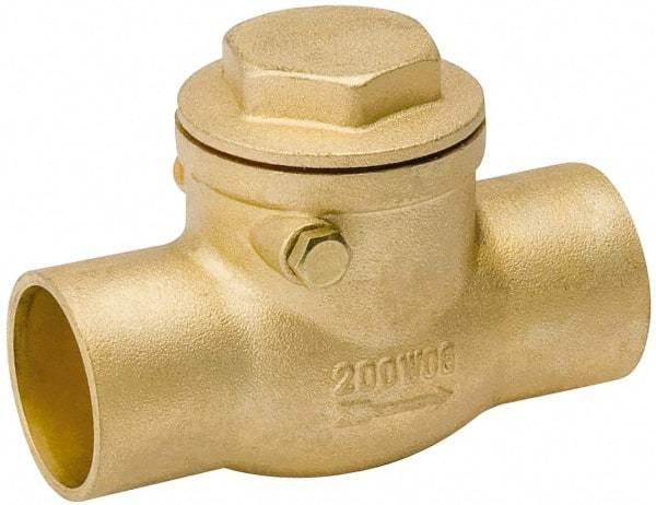 Value Collection - 3/4" Brass Check Valve - Check Swing, C x C, 200 WOG - Benchmark Tooling