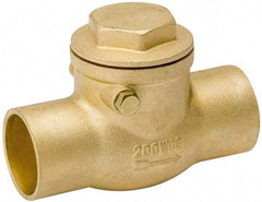 Value Collection - 3/4" Brass Check Valve - Check Swing, C x C, 200 WOG - Benchmark Tooling