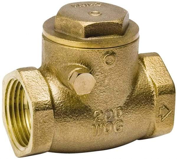 Value Collection - 1-1/2" Brass Check Valve - Check Swing, IPS, 200 WOG - Benchmark Tooling