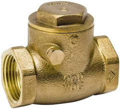 Value Collection - 1-1/4" Brass Check Valve - Check Swing, IPS, 200 WOG - Benchmark Tooling