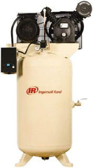 Ingersoll-Rand - 7.5 hp, 80 Gal Stationary Electric Vertical Air Compressor - Three Phase, 175 Max psi, 24 CFM, 230 Volt - Benchmark Tooling