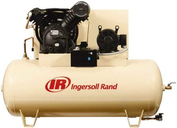 Ingersoll-Rand - 10 hp, 120 Gal Stationary Electric Vertical Air Compressor - Three Phase, 175 Max psi, 35 CFM, 460 Volt - Benchmark Tooling