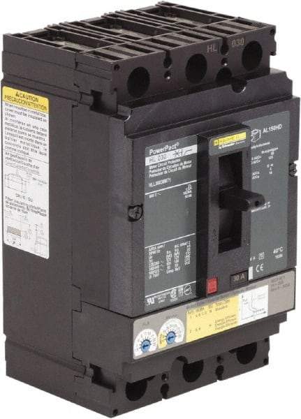 Square D - 30 Amp, 600 V, 3 Pole, Panel Mount Circuit Breaker - Electronic Trip, Multiple Breaking Capacity Ratings - Benchmark Tooling