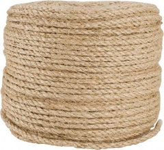 Value Collection - 500' Max Length Sisal Twisted Rope - 1/4" Diam, 48 Lb Capacity - Benchmark Tooling