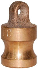EVER-TITE Coupling Products - 4" Brass Cam & Groove Suction & Discharge Hose Dust Plug For Use with Couplers - Part DP, 100 Max psi - Benchmark Tooling