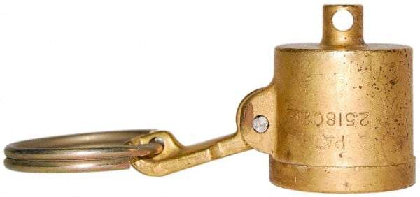 EVER-TITE Coupling Products - 4" Brass Cam & Groove Suction & Discharge Hose Dust Cap For Use with Adapters - Part DC, 100 Max psi - Benchmark Tooling