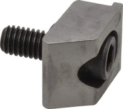 Mitee-Bite - 3/8-16 Screw Thread, 1" Wide x 1/4" High, Serrated Steel Machinable Style Screw Mount Toe Clamp - 6,000 Lb Holding Force, 30 Lb Ft Torque, 0.71" Long Extension, 0.05" Throw, 4 Clamps in Package - Benchmark Tooling