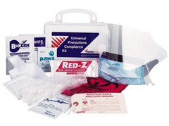 Medique - 13 Piece, Body Fluid Clean-Up First Aid Kit - 6-1/4" Wide x 3" Deep x 6" High, Cardboard - Benchmark Tooling