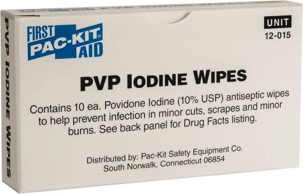 Medique - Antiseptic Wipe - Box, PVP Iodine, Unitized Kit Packing - Benchmark Tooling