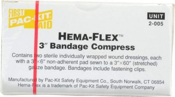 Medique - 3" Long x 3" Wide, General Purpose Compress - Yellow, Compress Bandage - Benchmark Tooling