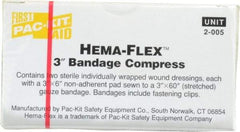 Medique - 3" Long x 3" Wide, General Purpose Compress - Yellow, Compress Bandage - Benchmark Tooling