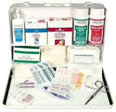 Medique - 98 Piece, 20 Person, Multipurpose/Auto/Travel First Aid Kit - 14" Wide x 3" Deep x 9-1/2" High, Metal Case - Benchmark Tooling