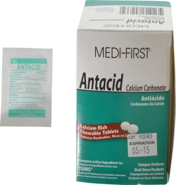 Medique - Mint Flavor Medi-First Antacid Tablets - Antacids & Stomach Relief - Benchmark Tooling