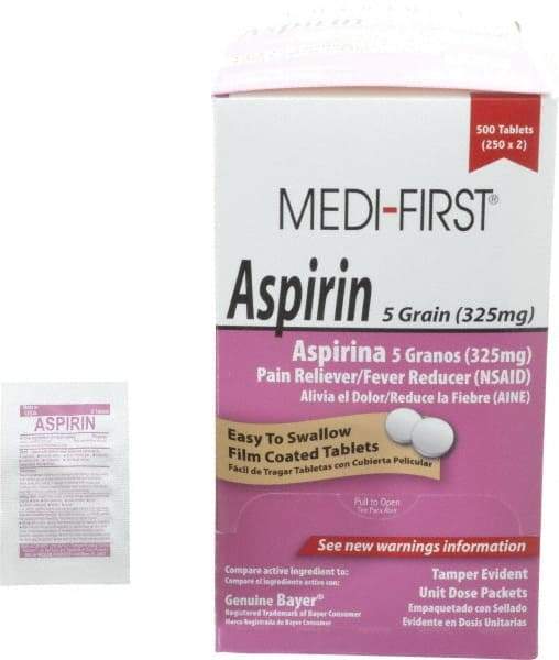 Medique - Medi-First Aspirin Tablets - Headache & Pain Relief - Benchmark Tooling