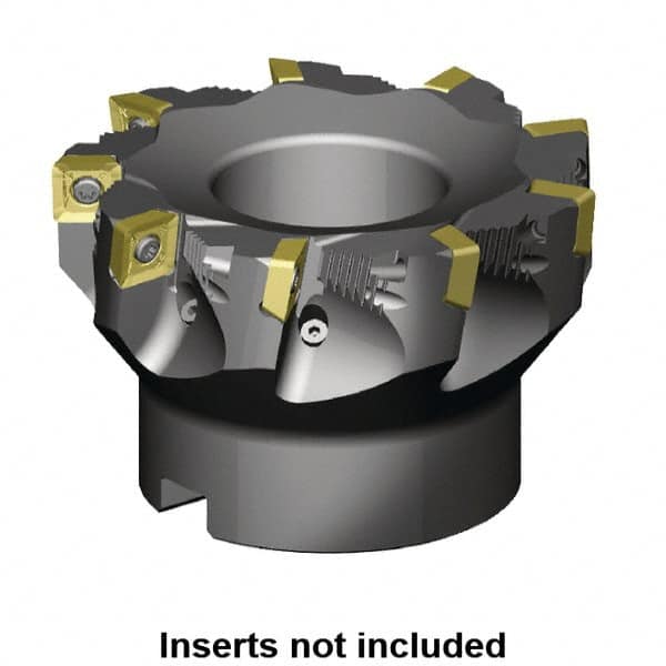 Kennametal - 80mm Cut Diam, 27mm Arbor Hole, 11mm Max Depth of Cut, 88.5° Indexable Chamfer & Angle Face Mill - 5 Inserts, SD_T1204PD_N__Z Insert, Right Hand Cut, 5 Flutes, Through Coolant, Series Z-Axis Mills - Benchmark Tooling