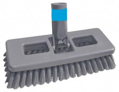 Unger - 1" Bristle Length, Polypropylene Scrub Brush - 8" Long x 3" Wide Head, 8-1/2" OAL, Plastic Block - Benchmark Tooling