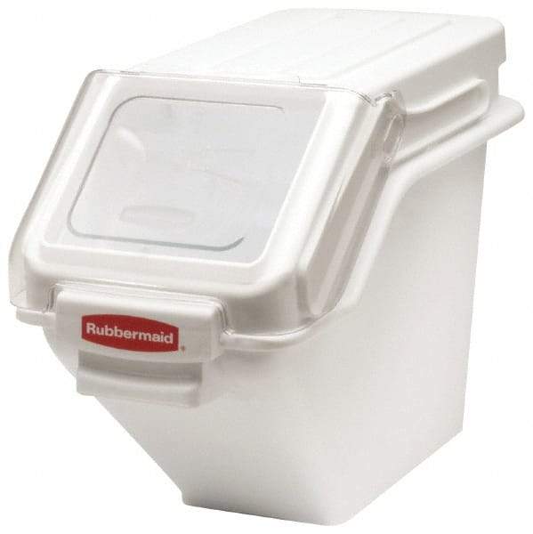 Rubbermaid - Rectangular, White Polyethylene Food Bin - 23-1/2" High x 11-1/2" Wide x 16.9" Long - Benchmark Tooling