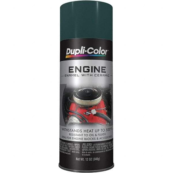 Dupli-Color - 12 oz Racing Green Automotive Heat Resistant Paint - Gloss Finish, 500°F Max Temp, Comes in Aerosol Can - Benchmark Tooling