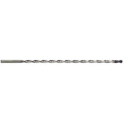 Extra Length Drill Bit: 0.2953″ Dia, 135 °, Solid Carbide TiAlN (Tip) Finish, Spiral Flute, Straight-Cylindrical Shank, Series 6513