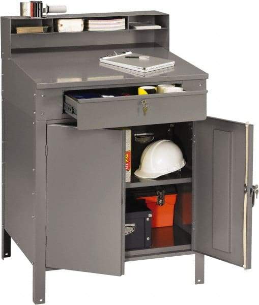 Tennsco - Stationary Shop Desks Type: Foreman's Desk Width (Inch): 34-1/2 - Benchmark Tooling