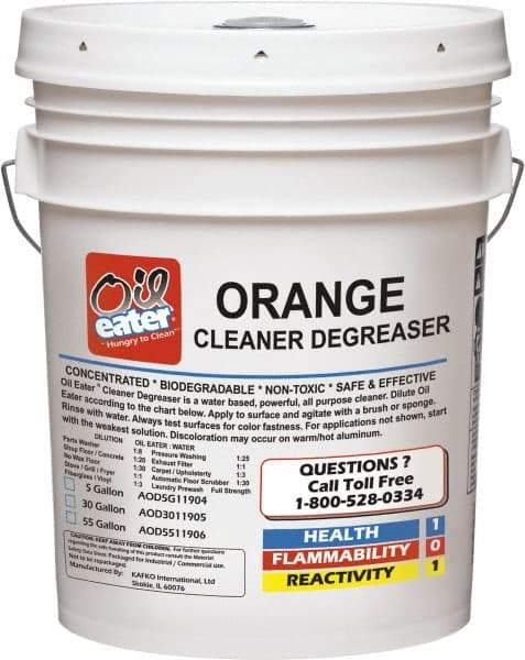 Oil Eater - Water-Based Solution Multipurpose Cleaner/Degreaser - 5 Gal Pail - Benchmark Tooling