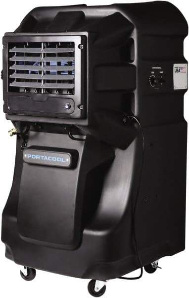 PortaCool - 30 Gal Capacity, 0.5 hp, 3,600 CFM Evaporative Cooler - 8 Amp Rating, 110/115 Volts, Infinitely Variable Speed - Benchmark Tooling