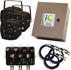 iO HVAC Controls - 1 or 3 Phase, 24 VAC, 0-2A Amp, 2 Max Fuse A, Air Conditioner Theft Alarm - 11" Wide x 11" Deep x 11" High, For Use with Condensing Unit - Benchmark Tooling