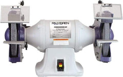 Palmgren - 10" Wheel Diam x 1" Wheel Width, 1-1/2 hp Grinder - 1" Arbor Hole Diam, 1 Phase, 1,725 Max RPM, 115/230 Volts - Benchmark Tooling