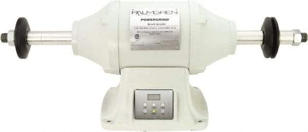 Palmgren - 10" Wheel Diam x 1" Wheel Width, 1-1/2 hp Buffer - 1" Arbor Hole Diam, 1 Phase, 3,000 Max RPM, 115/240 Volts - Benchmark Tooling