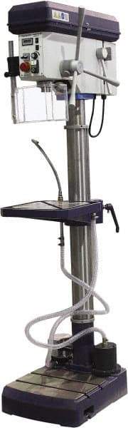 Palmgren - 16" Swing, Variable Speed Pulley Drill Press - 12 Speed, 2 hp, Single Phase - Benchmark Tooling