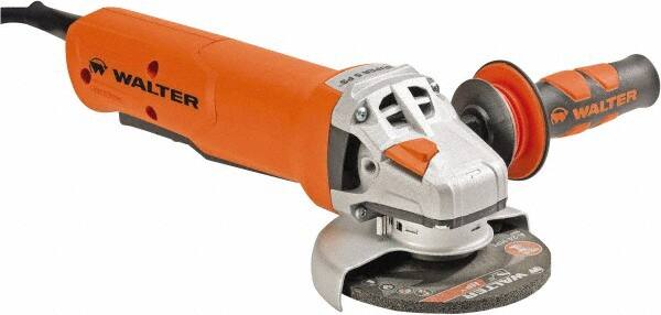 WALTER Surface Technologies - 5" Wheel Diam, 11,000 RPM, Corded Angle & Disc Grinder - 5/8-11 Spindle - Benchmark Tooling