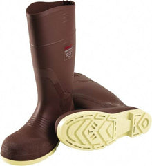 Tingley - Unisex Size 10 Medium Width Composite Knee Boot - Brown, PVC Upper, PVC Outsole, 15" High, Pull-On - Benchmark Tooling