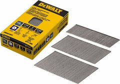 DeWALT - 16 Gauge 2-1/2" Long Finishing Nails for Power Nailers - Steel, Bright Finish, Smooth Shank, Angled Stick Collation, Round Head, Chisel Point - Benchmark Tooling